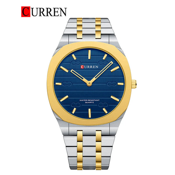 Curren Watch C8444 S/G/BE - Analog Display, Stainless Steel Band - Silver/Gold