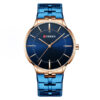 Curren 8321 Blue Stainless Steel Band Analog Watch For Men's