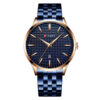 Curren 8364 Full Blue Stainless Steel Gent's Analog Hand Watch
