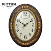 Rhythm CMG298NR06 Wooden Frame Convenx Glass Wall Clock