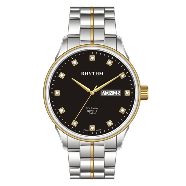 Rhythm GS1602S04 Black Analog Dial Men's Classical Watch