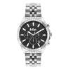Lee Cooper LC07838.350 Men's Chronograph Watch, Black Dial, Silver Bracelet