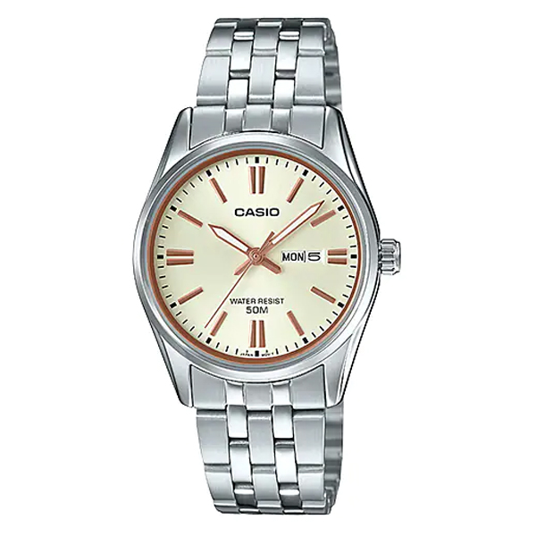 Casio LTP-1335D-9AV Cream Analog Dial Ladies Gift Watch