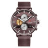 NaviForce 9169 Chronograph Brown Mesh Classical Men's Watch