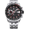 Rhythm S1407S03 Men's Black Chronograph Dial Classical Watch