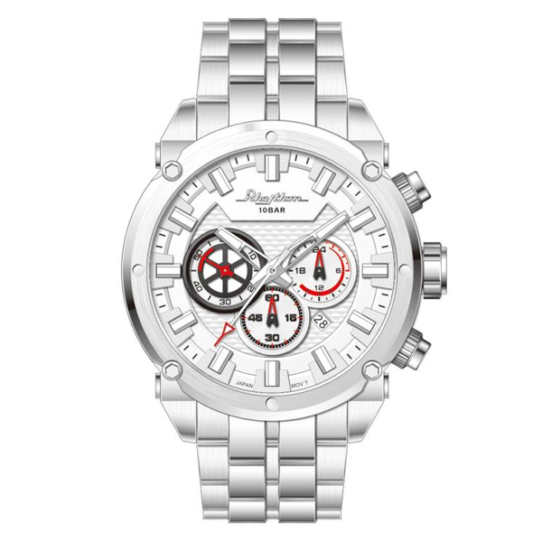 Rhythm SI1612S01 Chronograph Dial Silver Chain Men's Watch