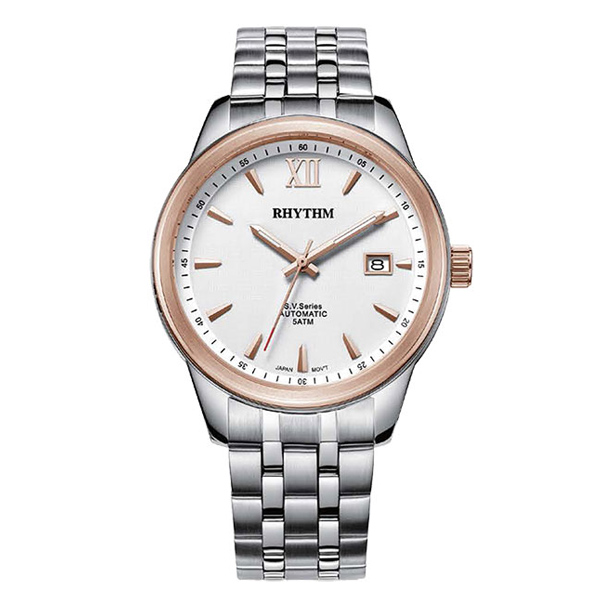 Rhythm VA1503S03 Silver Chain Automatic Men's Dress Watch
