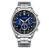 Curren 8399 Silver Chain Blue Chronograph Dial Men’s Wrist Watch