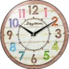 Rhythm CMG778NR07 Wooden Colorful Decor Analog Wall Clock