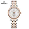 Naviforce NF8040L S/RG/W Women’s Analog Stainless Steel Watch - Silver/Rose Gold Strap, White Dial