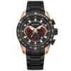 Rhythm S1410S05 Men's Chronograph Watch with Black Dial
