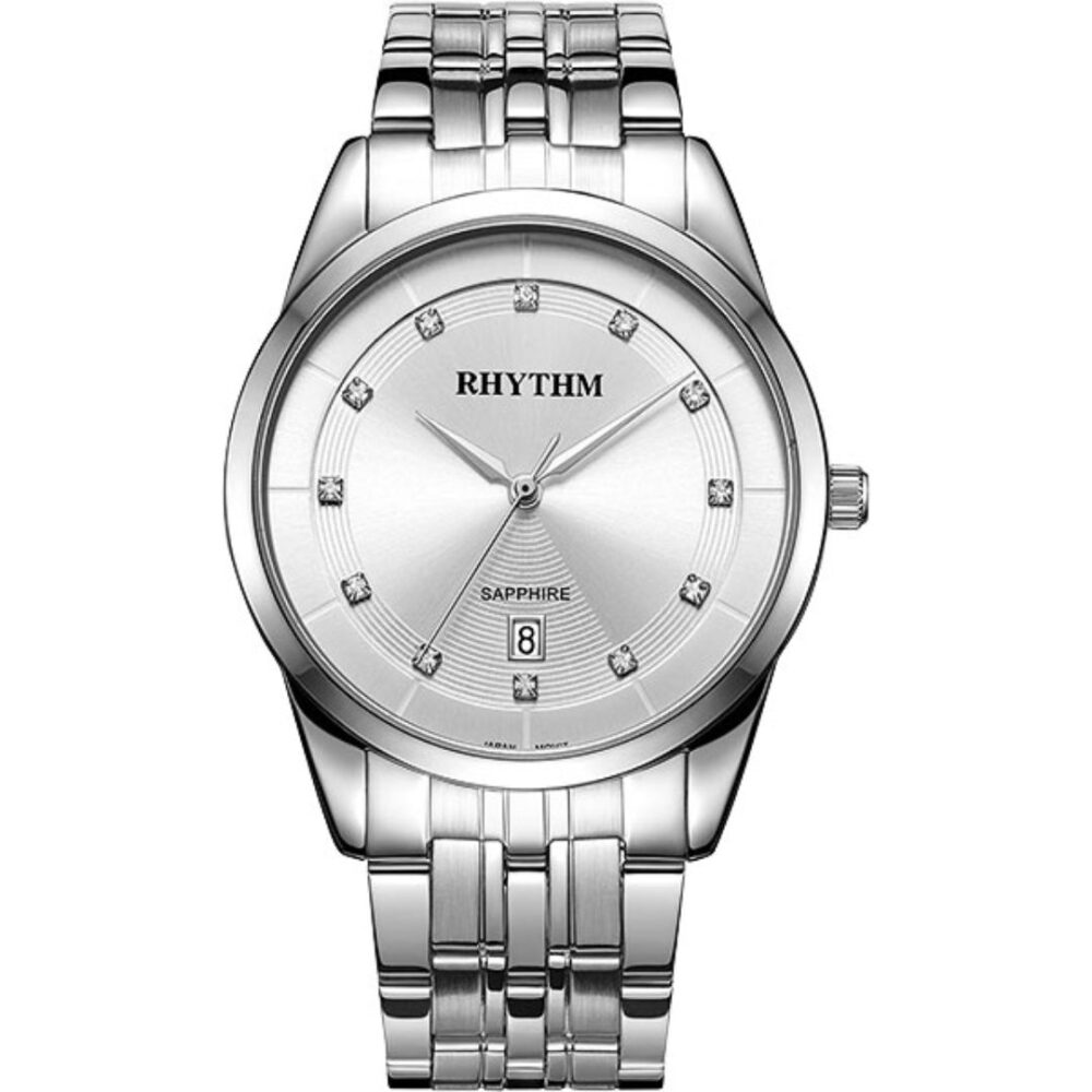 RHYTHM G1301S01 Men's Quartz Watch with Crystal Dial