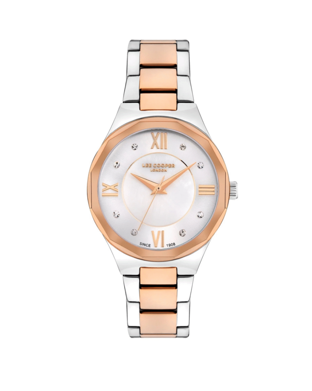 Lee Cooper LC07922.520 Tow Tone Ladies Metal Band Watch