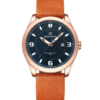 NaviForce NF8024 Brown Leather Strap Blue Dial Men's Wrist Watch