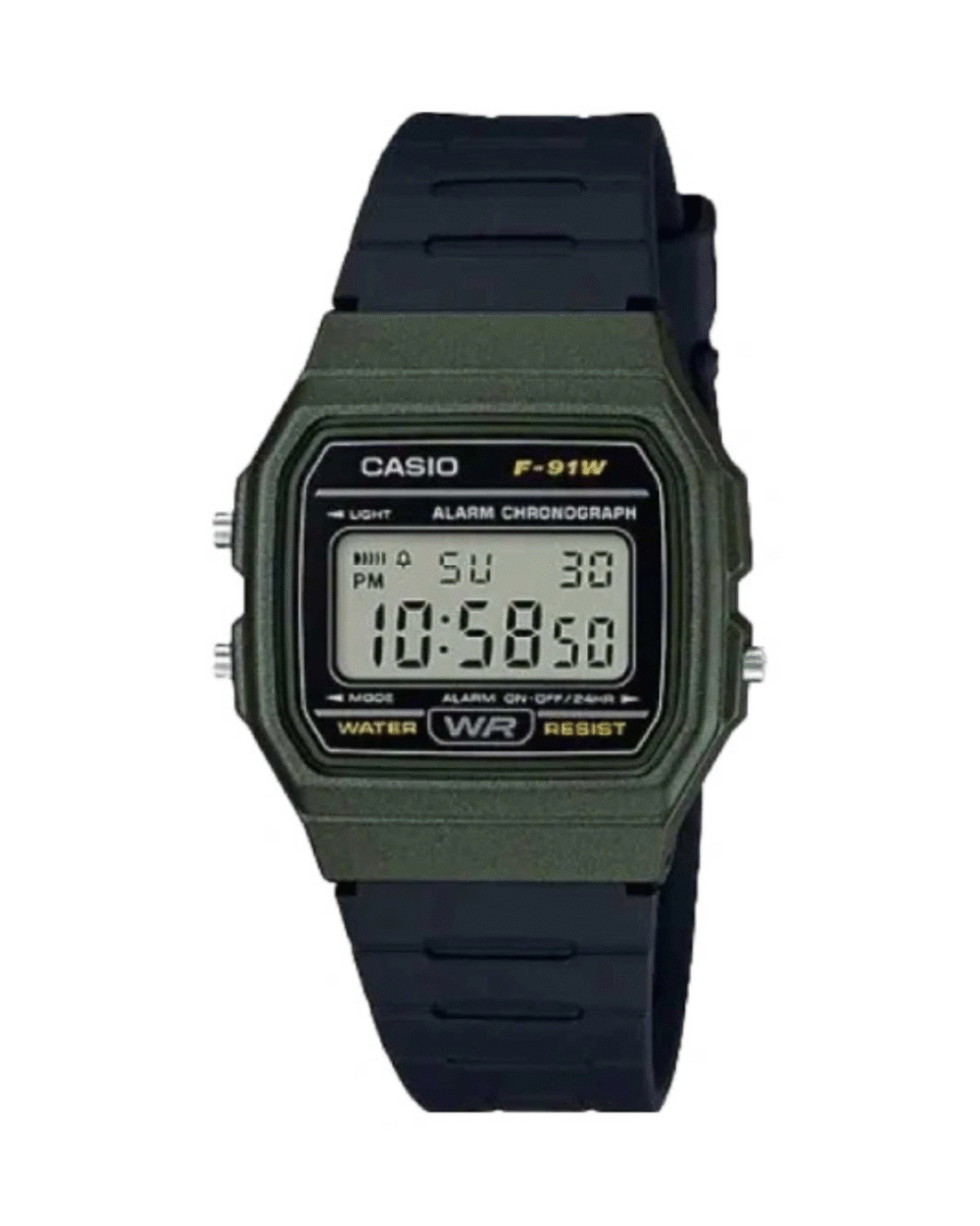 Casio F-91WM-3A Vintage Digital Dial Black Resin Band Watch