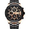 Curren C8337 Rose Gold Black Stylish Chronograph Men's Watch