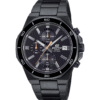Casio Edifice EFV-640DC-1A Men’s Black Ion-Plated Stainless Steel Chronograph Watch