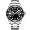 Curren C8388 Black Analog Dial Silver Chain Men’s Gift Watch