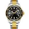 Curren C8388 Black Analog Dial Two Tone Chain Men's Gift Watch
