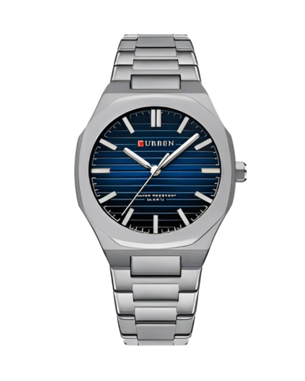 Curren C8456 Menβs Watch - Analog Display, Stainless Steel Band - Blue Dial
