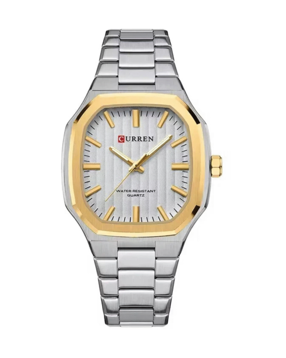 Curren C8458 Analog Display, Stainless Steel Band - Silver/Gold