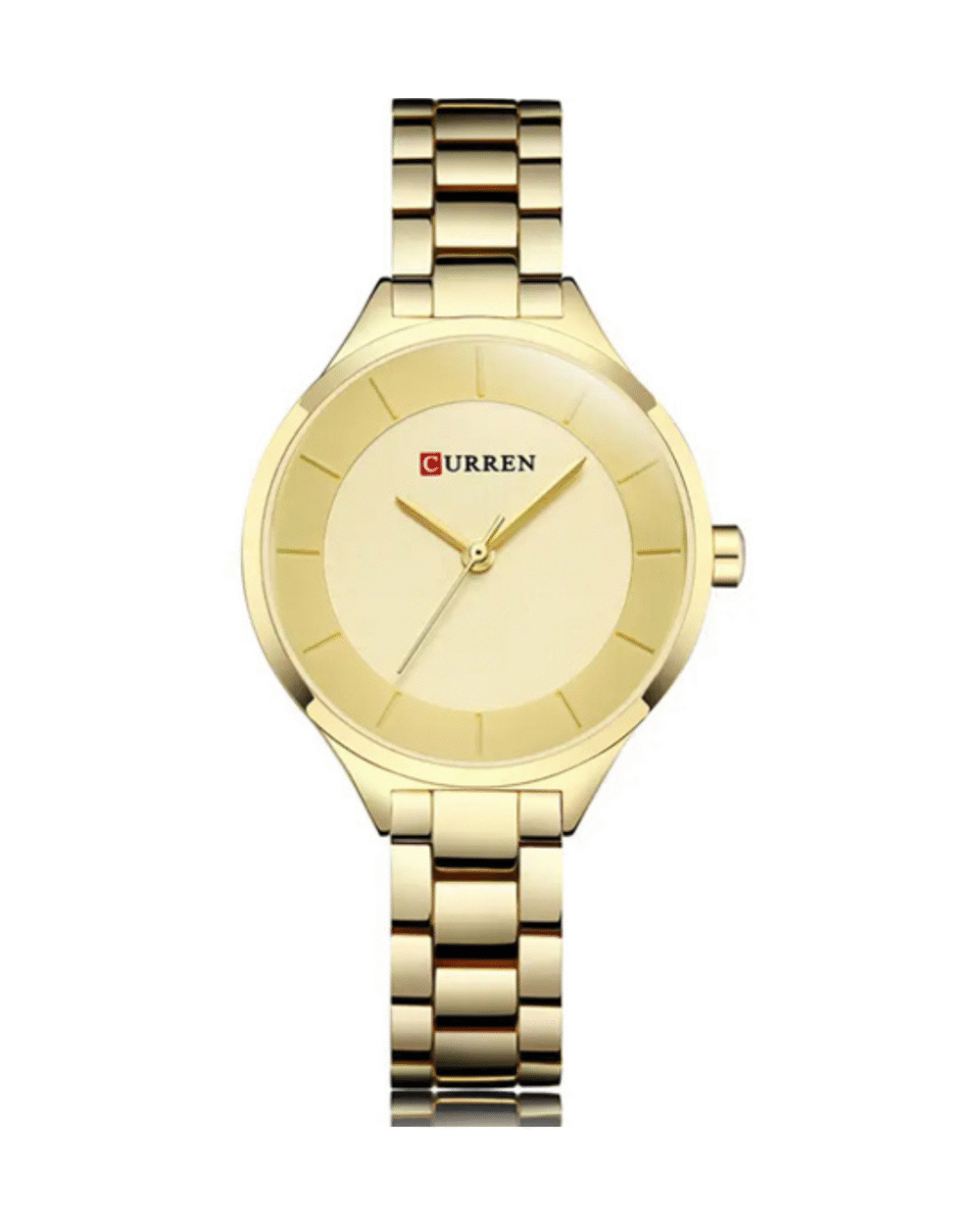 Curren C9015 Steel Band Full Golden Analog Gift Watch For Ladies