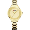 Curren C9015 Steel Band Full Golden Analog Gift Watch For Ladies