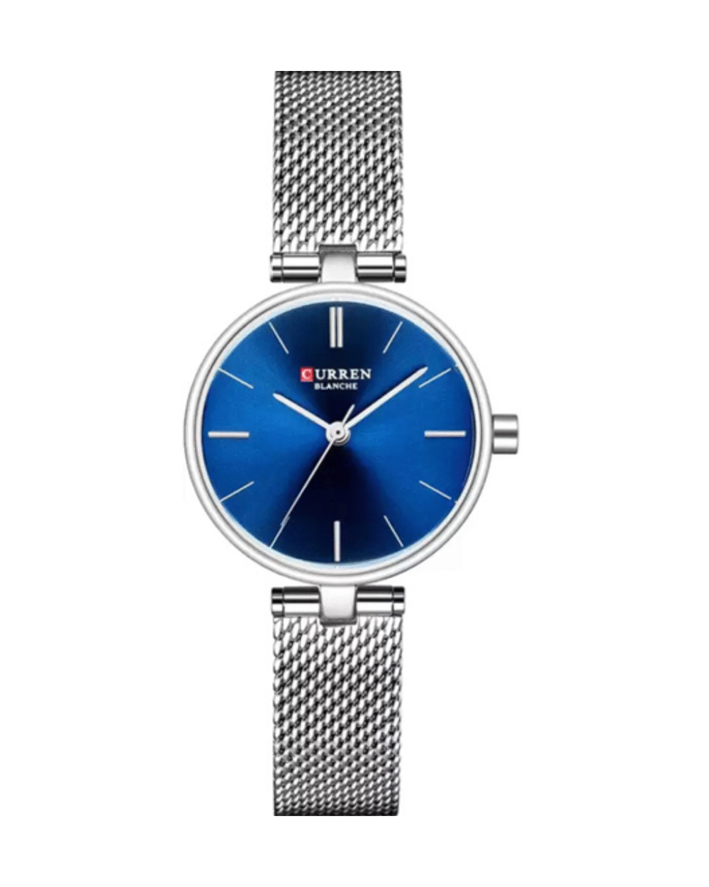 Curren C9038 Round Blue Analog Dial Wrist Watch For Ladies