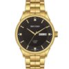 Rhythm GS1603S07 Men's Golden Chain Black Dial Gift Watch