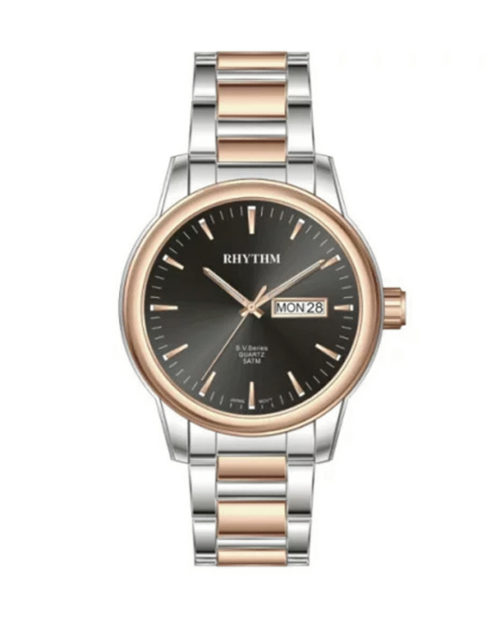 Rhythm GS1605S10 Two Tone Steel Band Men's Classical Watch