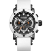 Rhythm I1203R02 White Silicone Chronograph Dial Men's Watch