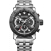 Rhythm I1203S01 Silver Chain Chronograph Men's Dress Watch