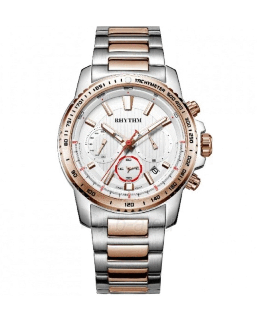 Rhythm S1401S04 Two Tone Chain Men's Chronograph Watch