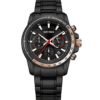 Rhythm S1403S05 Men's Chronograph Black Chain Stylish Watch