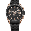 Rhythm S1407S05 Black Chain Chronograph Dial Men's Watch