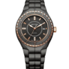 Rhythm C1107C04 Black Chain Analog Dial Ladies Gift Watch