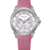Rhythm F1503R02 Pink Silicone Band Chronograph Ladies Watch