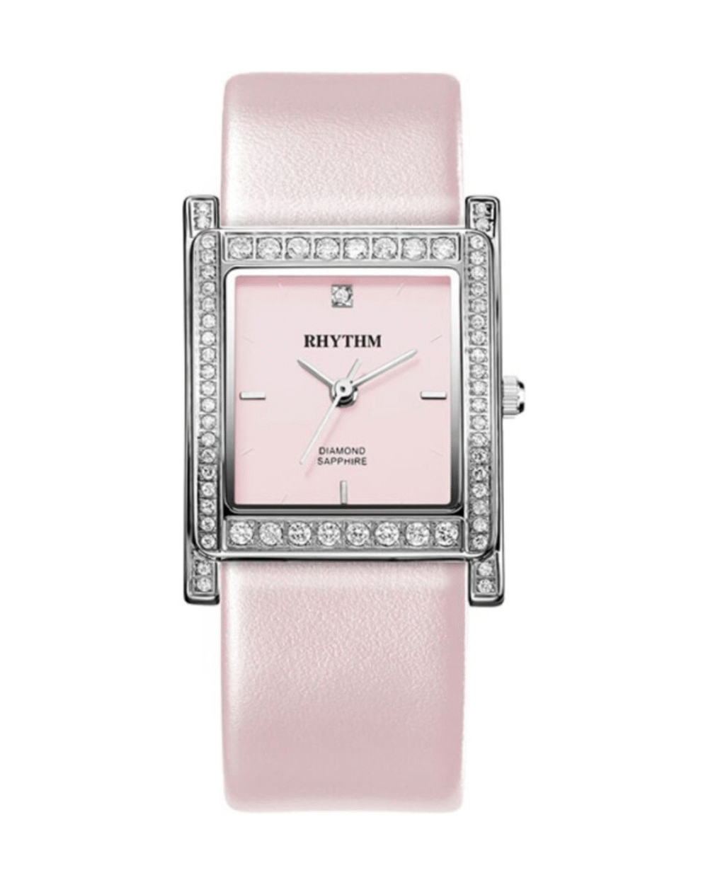 Rhythm L1204L02 Pink Leather Analog Dial Ladies Simple Watch