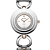Rhythm L1302S04 Silver Steel Chain White Dial Ladies Gift Watch