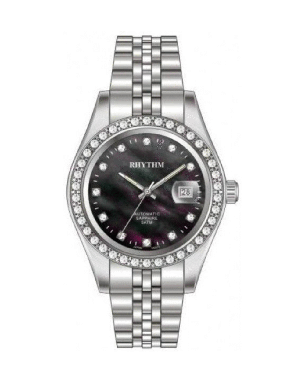 Rhythm RA1628S02 Silver Chain Automatic Ladies Gift Watch