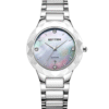 Rhythm F1205T01 Ladies' Ceramic Bezel Watch with Crystals