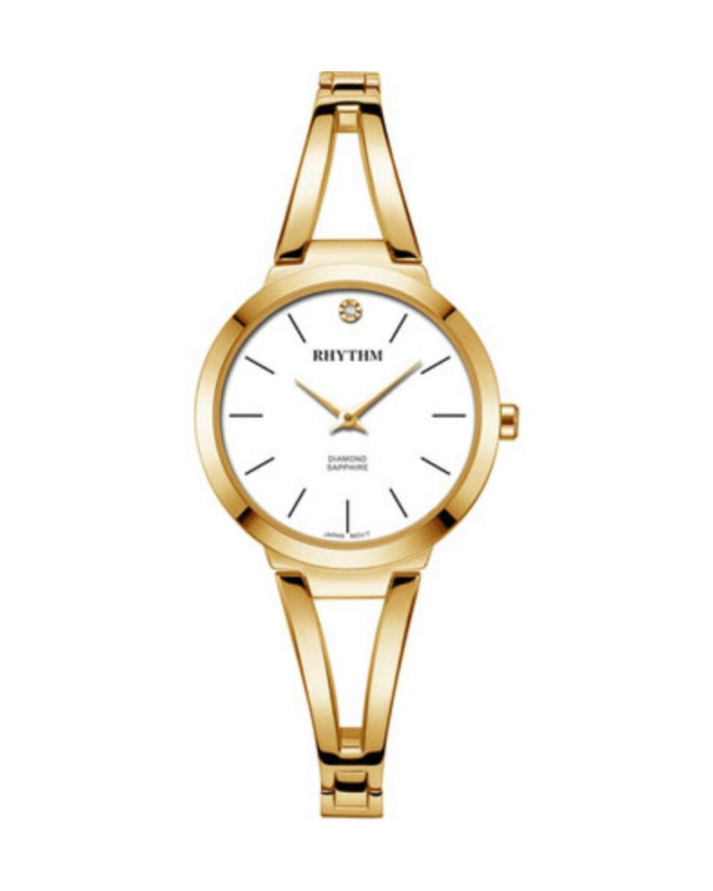 Rhythm L1501S02 Women's Quartz Watch with Diamond Dial