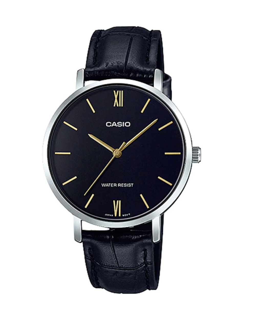 Casio LTP-VT01L-1B Leather Strap Woman Watch