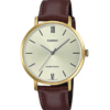 Casio LTP-VT01GL-9B Brown Leather Analog Watch For Ladies