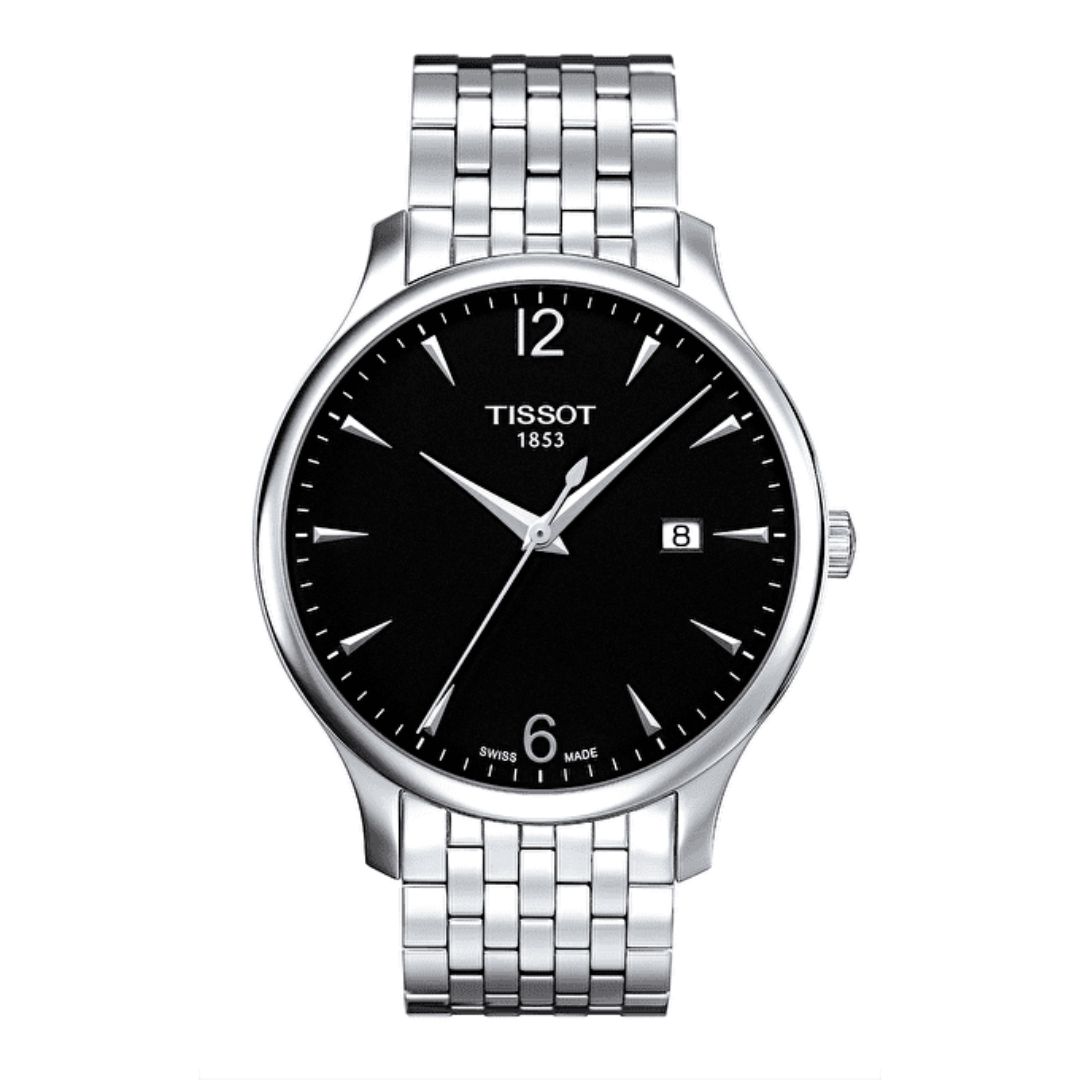 Tissot Tradition Quartz Men's Watch T063.610.11.057.00 - 42mm Black Dial, Stainless Steel, Water-Resistant