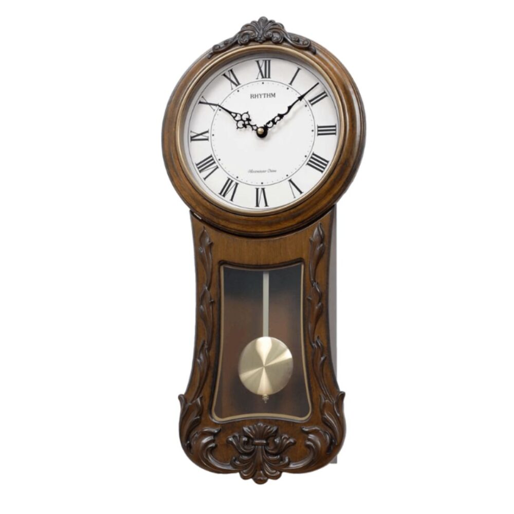 Rhythm CMJ546NR06 16 Melodies Wooden Frame Wall Clock