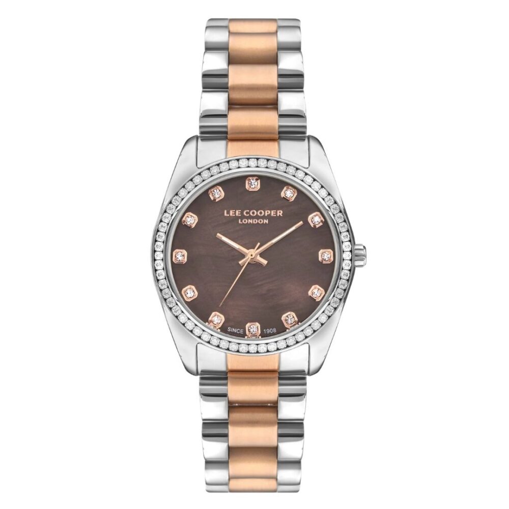 Lee Cooper - LC07478.540 - Women's Metal Silver/Rose Gold Watch