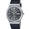 Casio MTP-E735L-8AVDF Men's Grey Dial Leather Strap Watch