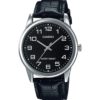 Casio MTP-V001L-1B Men’s Black Leather Strap Watch