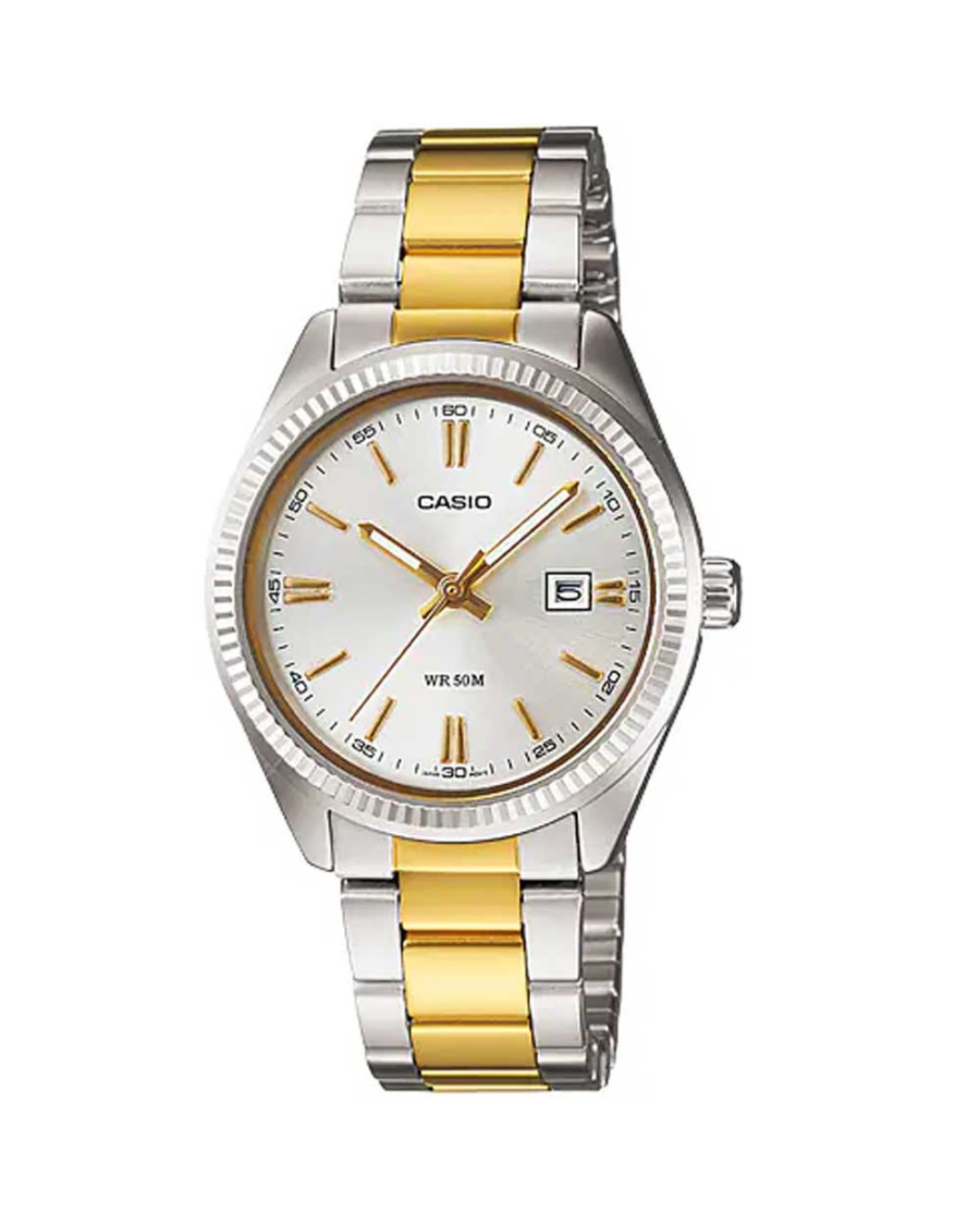 Casio LTP-1302SG-7A Women’s Silver Dial Two-Tone Watch